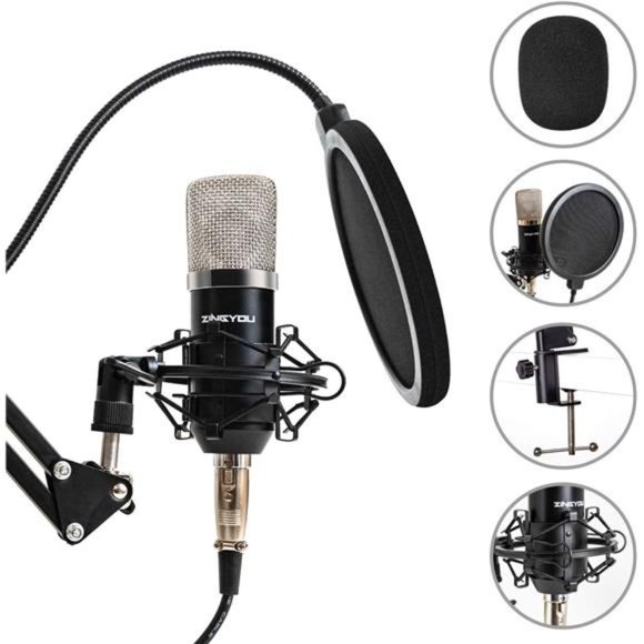 Condenser Microphone ZY-007 Professional Cardioid Mic Bundle for Pc/Laptop - Picture 3 of 6